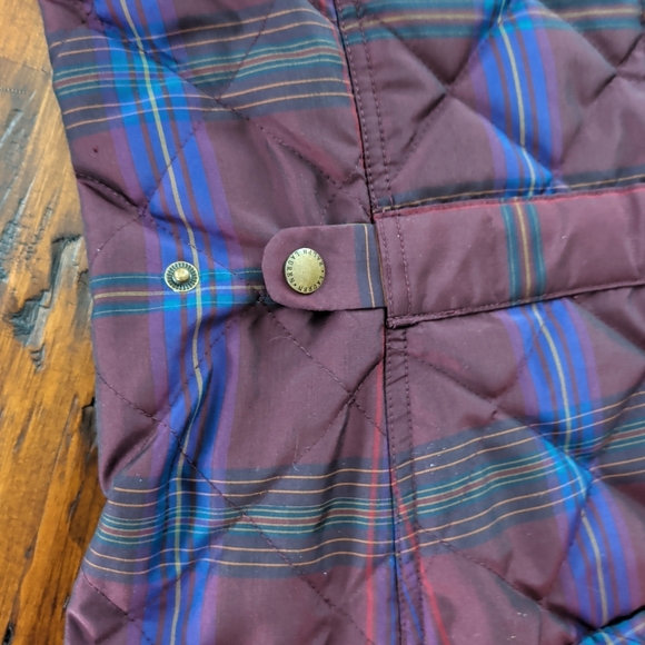 Ralph Lauren Quilted Cord Collar Equestrian Style Plaid Vest Women's Medium - Picture 10 of 15